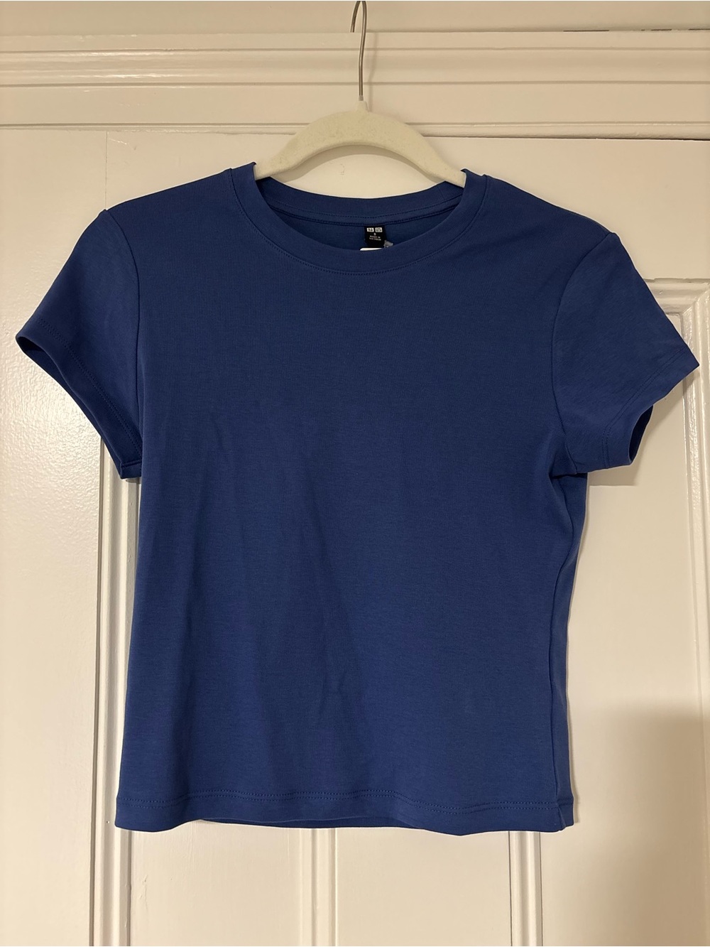 Brand New w Tags! Uniqlo Women’s “Mini T Shirt” Cropped Short Sleeve Tee - Blue